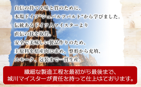 ＜城川自然牧場 厚切りベーコンセット（100g×4種）＞ スライス ガーリックベーコン ショルダーベーコン 七味ベーコン 豚肉 加工品 おかず おつまみ ギフト 贈答用 城川ファクトリー 愛媛県 西予市【冷蔵】『1か月以内に順次出荷予定』SSF0014