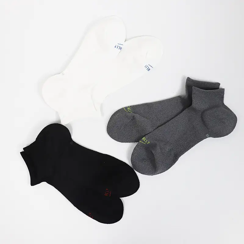 PESCALLY　和紙薄手パイルスニーカー丈ソックス （25-27cm） ブラック FAD-2215