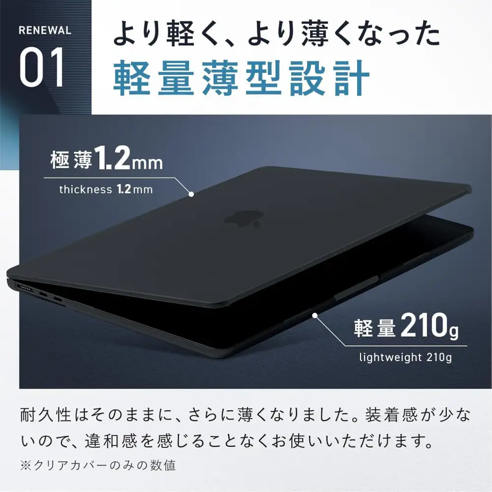 【堺市企画】Macbook カバー Pro14inch スペースブラック HOGOTECH