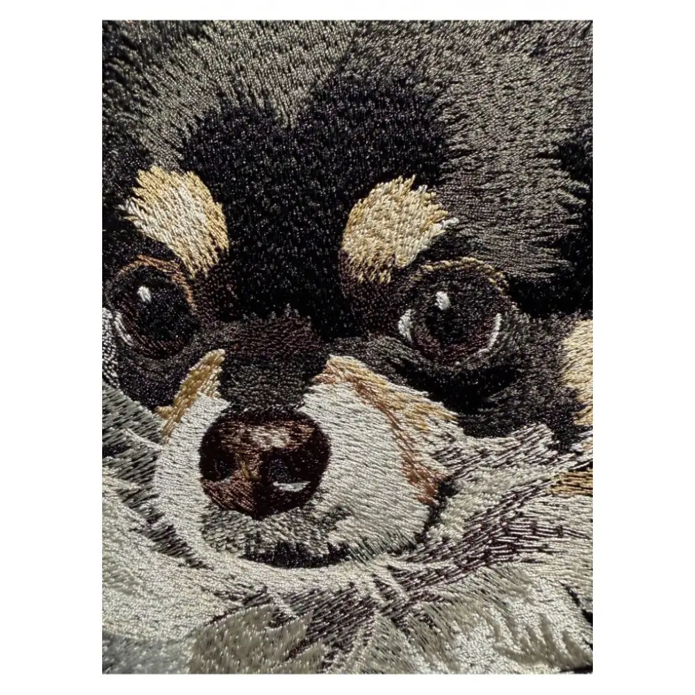 【完全オーダーメイド】ペットフォト刺繍アートパネル 自社ラボ一貫制作・高精細仕上げ「Cue by青久商店」 S6サイズ　F8サイズ　アイアン製額あり