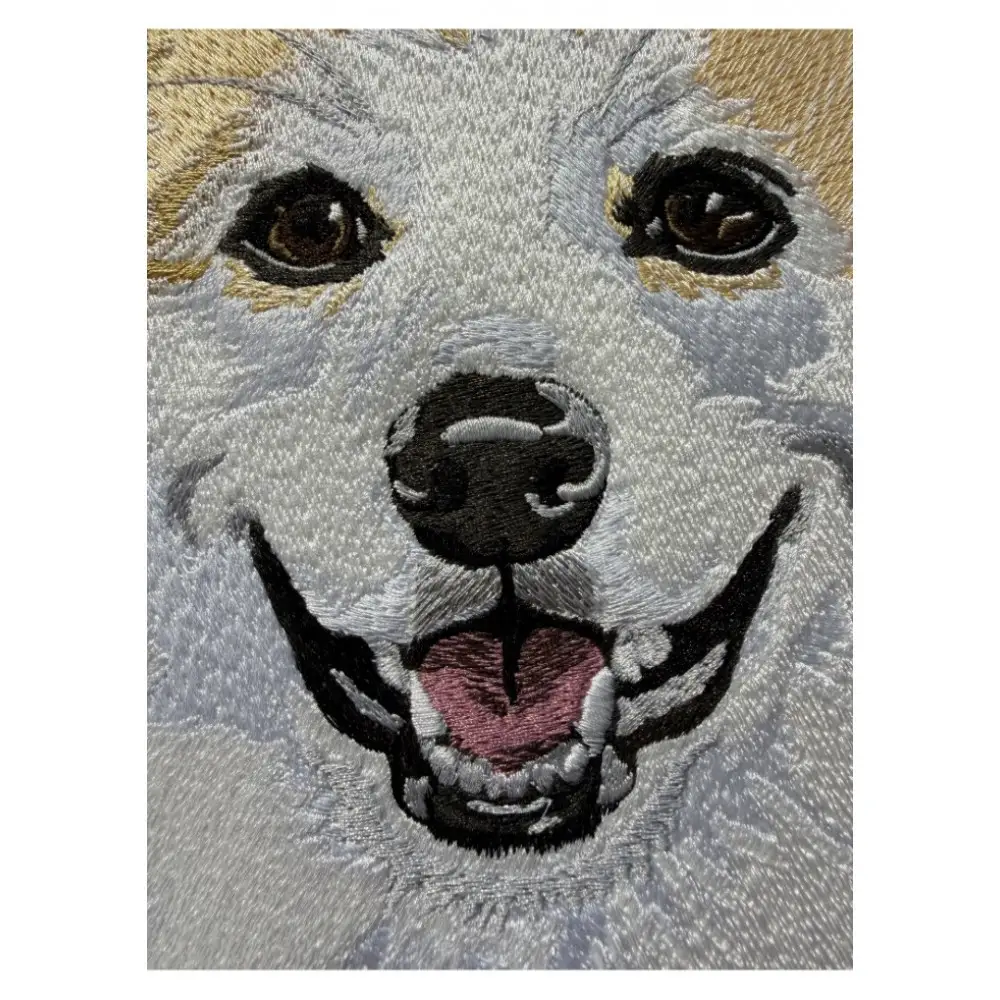 【完全オーダーメイド】ペットフォト刺繍アートパネル 自社ラボ一貫制作・高精細仕上げ「Cue by青久商店」　S6サイズ　F8サイズ　木製額あり