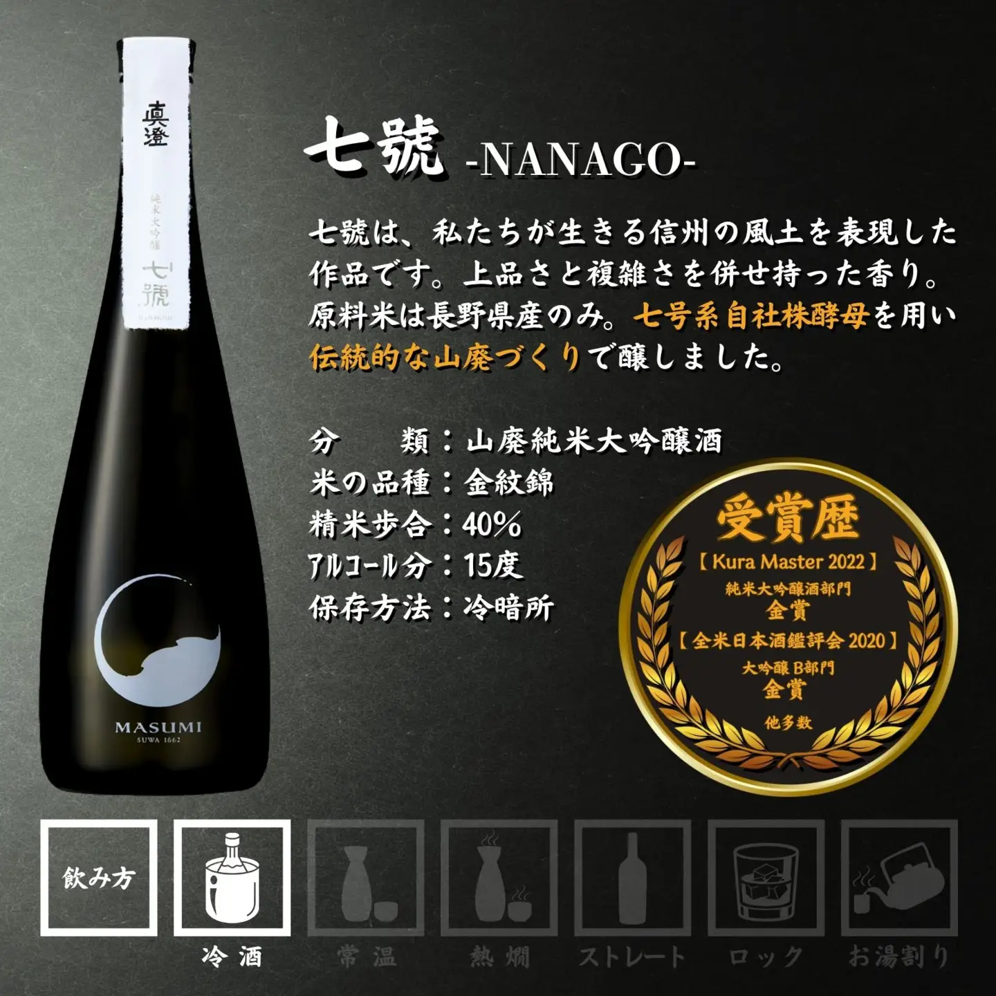 真澄 山廃造り  飲み比べ セット 真澄「ひやおろし」「七號」「真朱」720ml×3本 日本酒 山廃 山廃造り 山廃純米大吟醸 山廃純米吟醸 純米大吟醸 純米吟醸 飲み比べ 秋酒 秋季限定 季節限定 熟成酒 長野県 信州 富士見町 宮坂醸造 七号酵母 地酒 清酒 日本酒セット ギフト 贈答 プレゼント 父の日 敬老の日 お歳暮 晩酌 家飲み 食中酒 秋の味覚 酒蔵 老舗 ふるさと納税 返礼品
