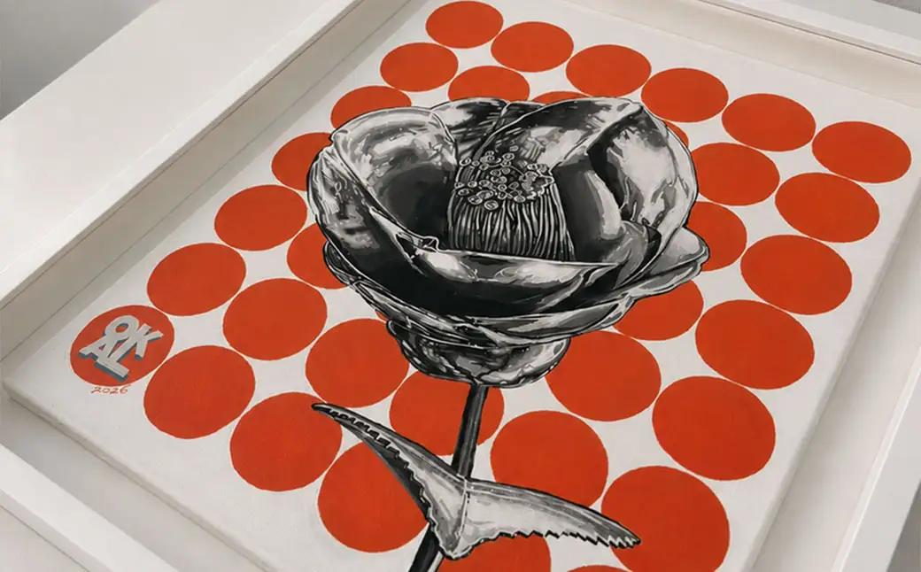 熊本城とPOPART HIGOROCKERS 肥後六花 アクリル画 アクリル 絵画 絵 美術 芸術 石膏ボード用フック付き 熊本県 熊本市