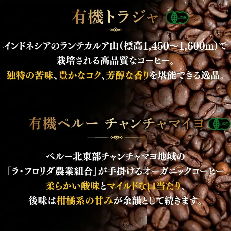 自家焙煎スペシャルティコーヒー 3種(計300g) 有機コーヒー 粉
