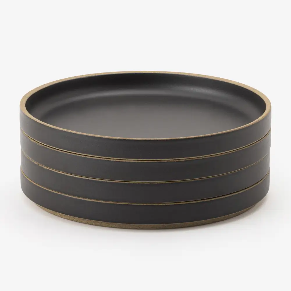 【波佐見焼 HASAMI PORCELAIN】HPブラック Plate 185 mm 4点セット【東京西海】[DD260]