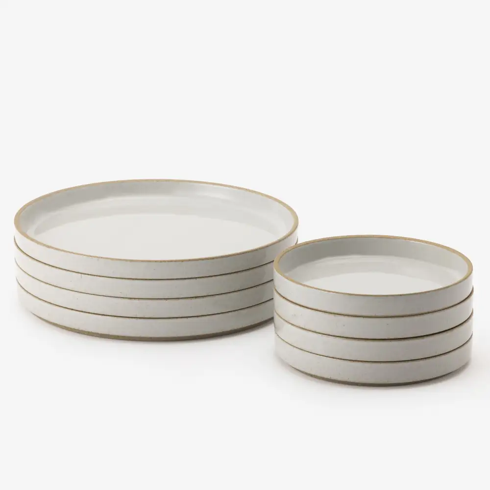 波佐見焼 HASAMI PORCELAIN】HP グロスグレイ Plate 145 mm ＆ Plate