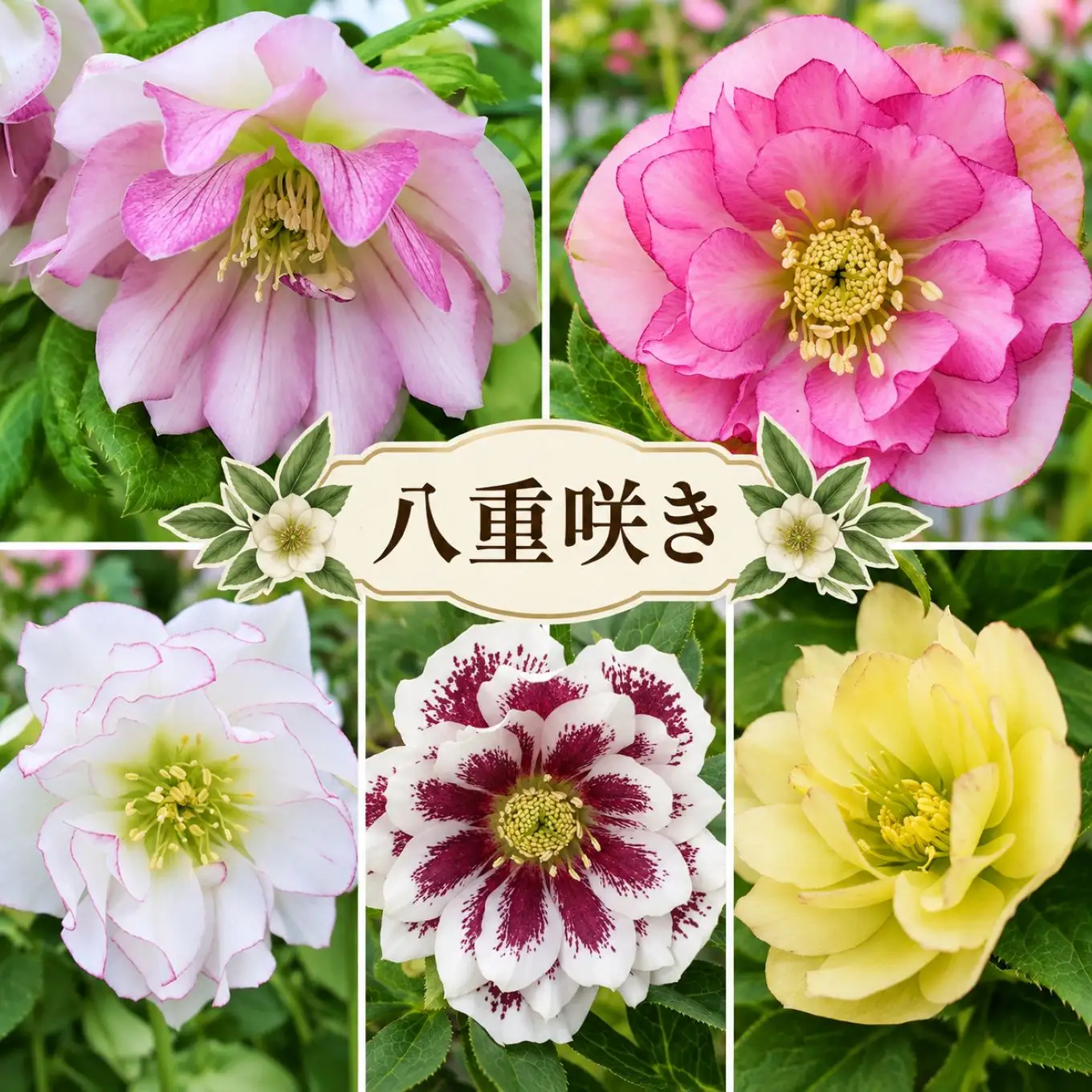 【訳あり・種類おまかせ】八ヶ岳・原村産 クリスマスローズ 4鉢セット｜深山花園
