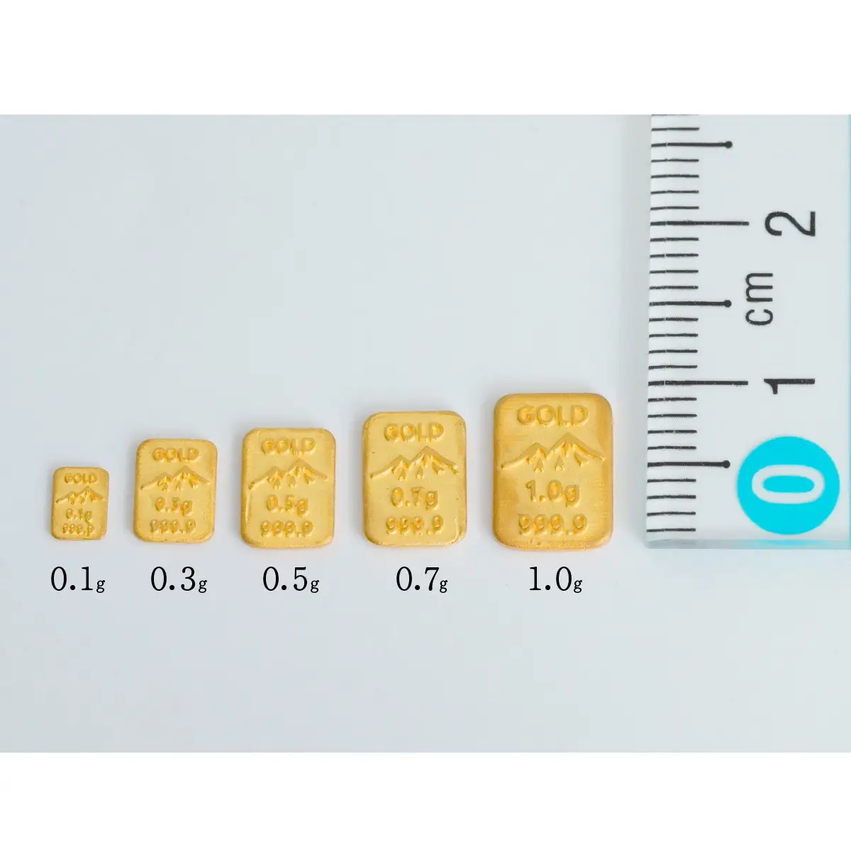 K24　純金（0.7g）金の延べ棒/南アルプスの山脈デザイン ALPFP013