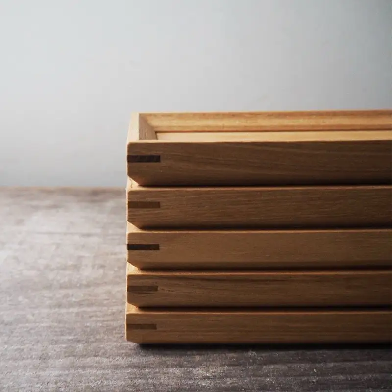 重ねてかわいい タモの木トレー 小 5枚入り FAG-0191