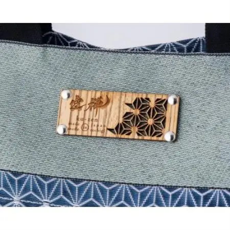 空禅　麻の葉文様「青磁(せいじ)」　トートバッグ　※バッグチャーム付き【1769050】