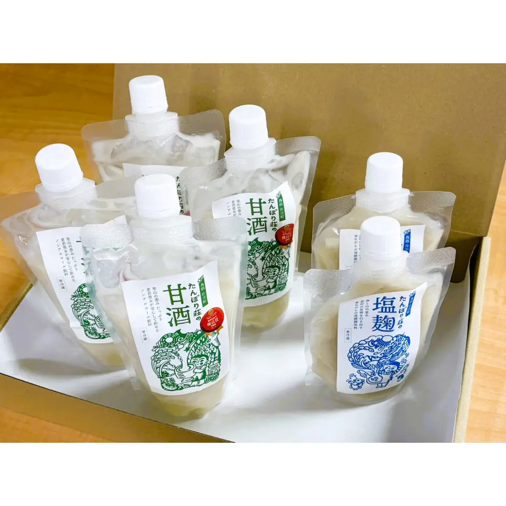 どぶろく「どんでん返し」3本＋甘酒4本・塩麹2本セット　※11月～翌年3月のお届け