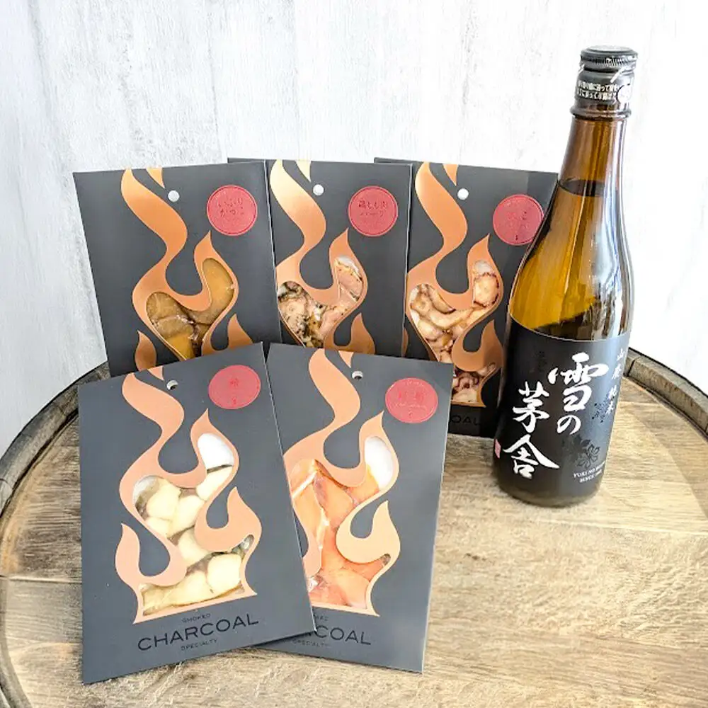 雪の茅舎 山廃純米 720ml×1本＆お酒に合う燻製おつまみ 5種セット