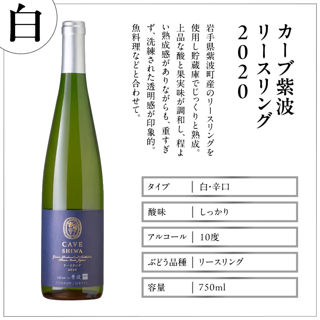 カーブ紫波 赤白 ワイン 2本セット 【カーブ紫波マスカットベーリーＡ・カーブ紫波リースリング】 赤ワイン 白ワイン (AL110)