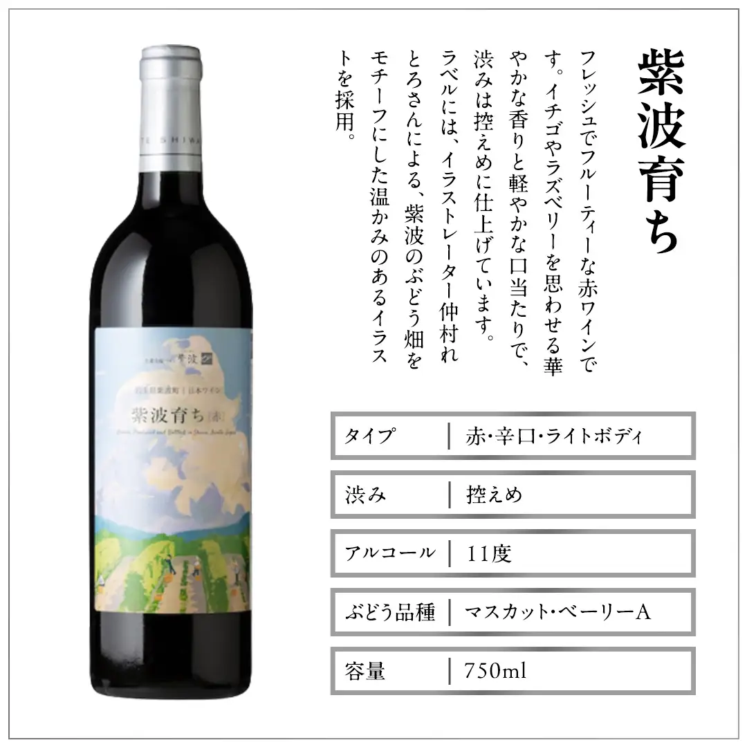 自園自醸ワイン紫波 辛口 赤ワイン 5本セット (AL112)
