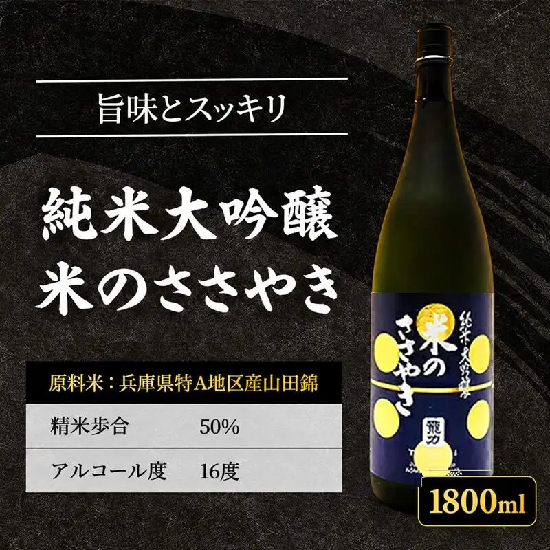 日本酒 龍力 純米大吟醸 米のささやき 1800ml 日本酒