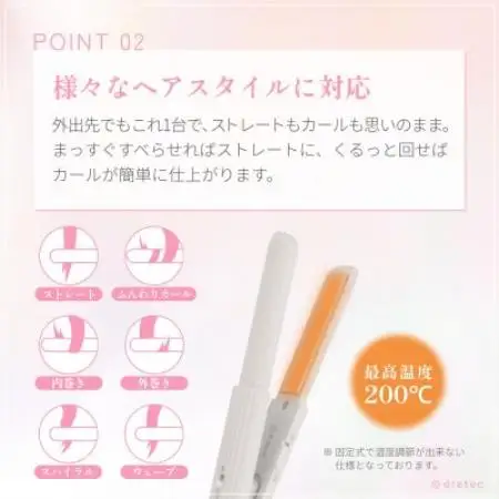ドリテック キャップ付きUSBヘアアイロン ベージュ HI-100BE【配送不可地域：離島・沖縄県】【1782289】