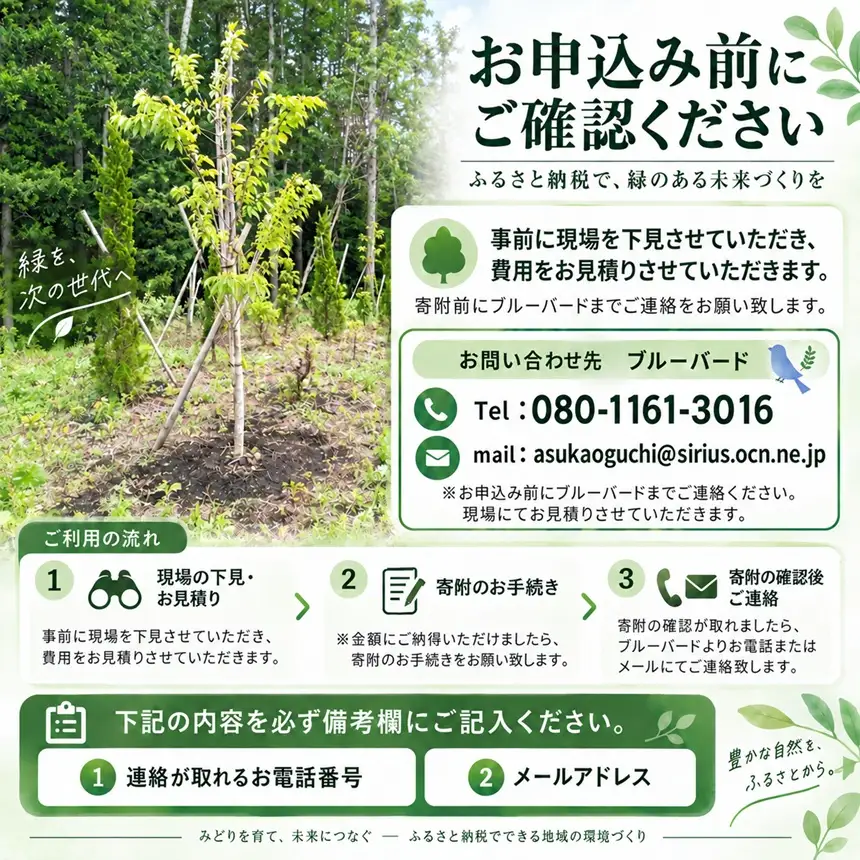 【原村限定】 庭木の植栽・芝張り 30,000円 | ブルーバード
