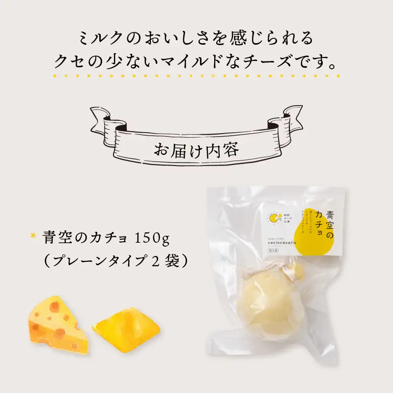 カチョカバロチーズ 2個詰め合わせ (プレーン) チーズ 発酵食品 熟成 [A-11904]