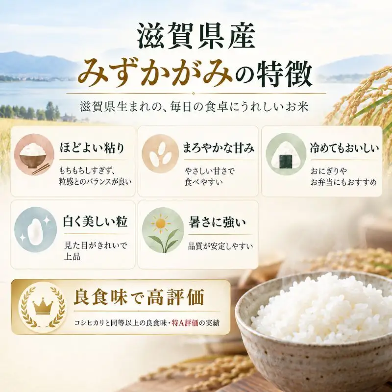 新米 先行予約 令和8年産 みずかがみ 10kg 無洗米 お米 特A受賞歴 環境こだわり栽培米 近江米 米 コメ こめ 白米 精米 ご飯 10キロ 滋賀県 豊郷町