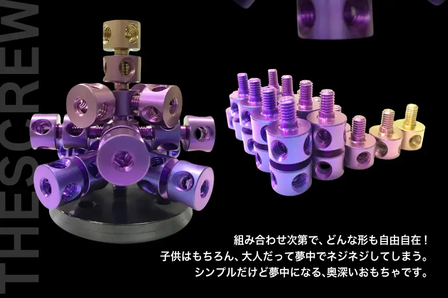 ネジ おもちゃ THE SCREW チタン25個入 パープル系