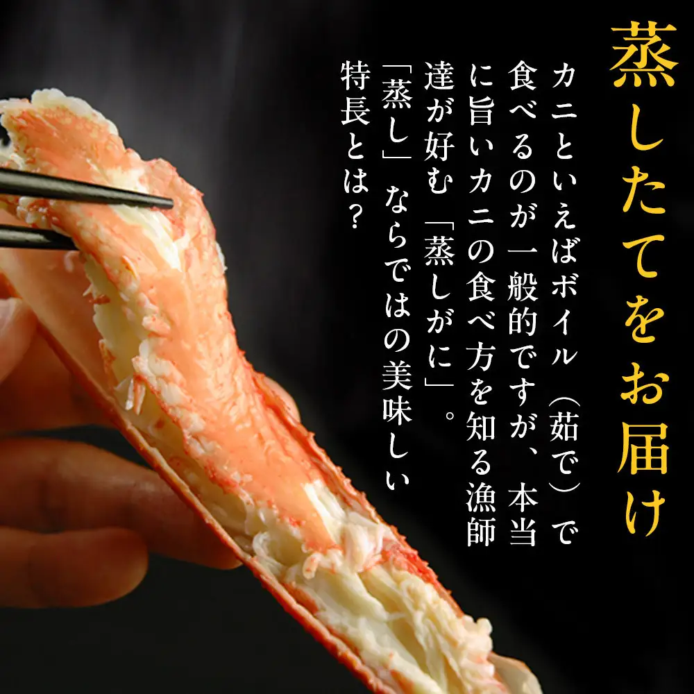 タグ付き 蒸し松葉蟹×1枚（800g前後）【鳥取県 境港市】