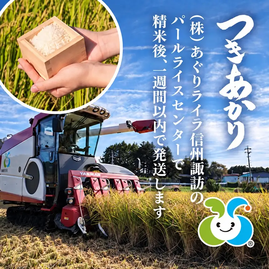 信州諏訪産　白米「つきあかり」（一等米使用） 10kg（5kg×2袋） | あぐりライフ信州諏訪