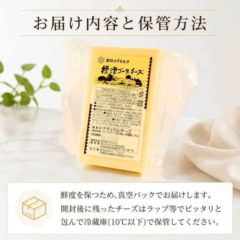 ゴーダチーズ 250g×1個 北海道産チーズ 【AE】