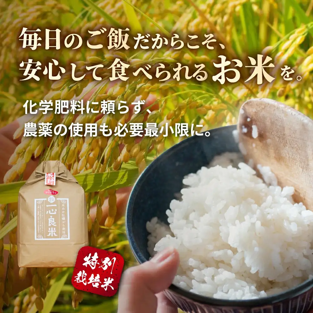 【定期便】【令和8年度産米】岡山県産 コシヒカリ 玄米 5kg 6回 一心良米（米ぬか牡蠣殻栽培米） ｜精米 お米 ライス ごはん ブランド米 2026年度産 白米 岡山 真庭市 【tkns-tkb051】