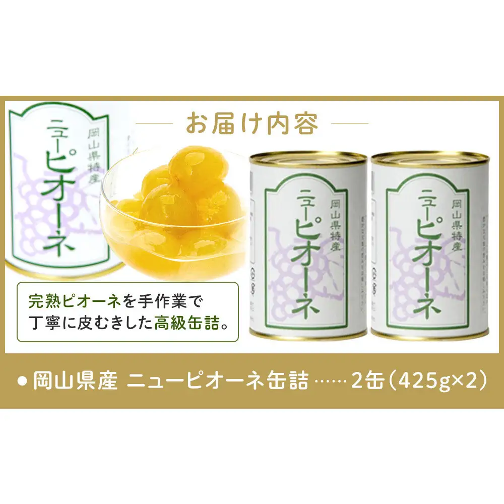 ニューピオーネ缶詰２缶【岡山県産】