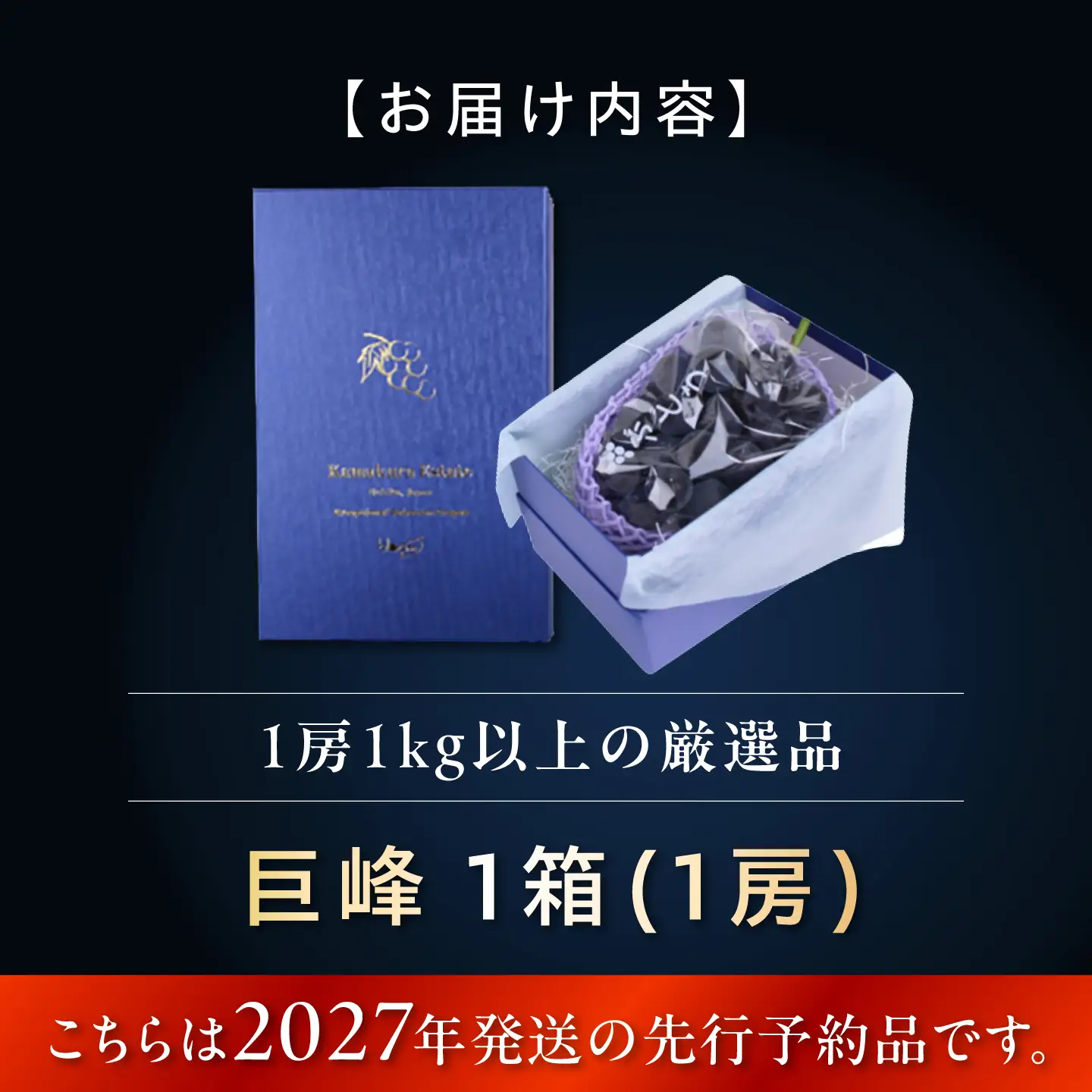 【2027年発送 先行予約】種なし巨峰1房 BKBI003 ぶどう