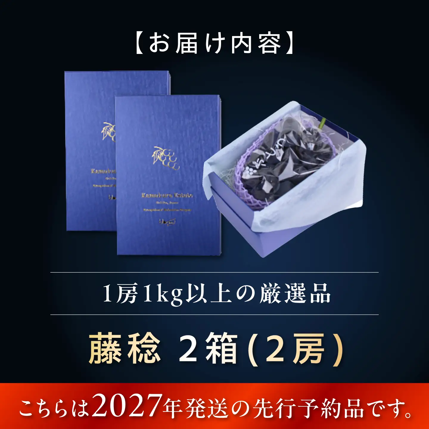 【2027年発送 先行予約】種なし藤稔2房 BKBI006 ぶどう
