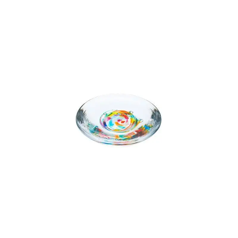 セイウン 11cm 丸小皿 2枚（泡・カラー） 食器 皿 ガラスプレート ガラス 硝子 手作り ギフト プレゼント 贈り物 九十九里町 千葉