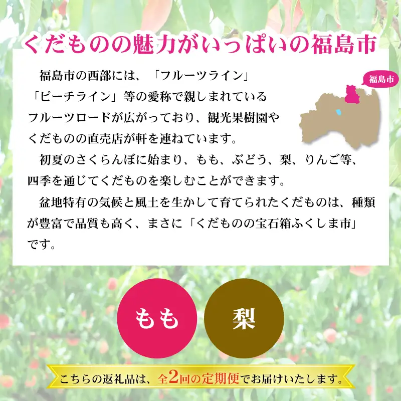 福島のフルーツ定期便２種【2027年発送 先行予約】 No.3407