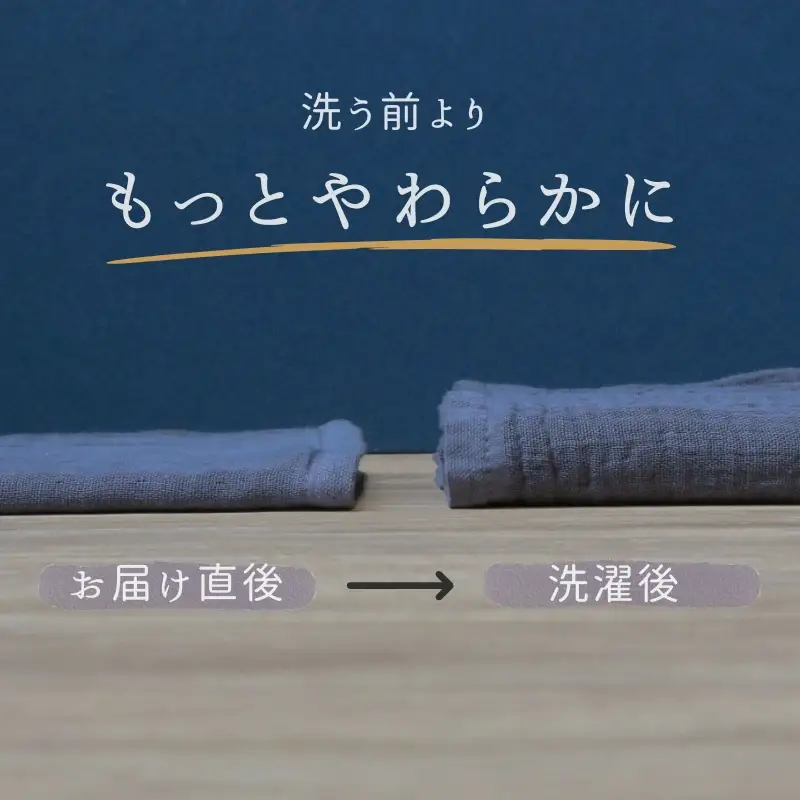 4重ガーゼ ミニバスタオル 4枚セット（ブルーグレー＆ダークグレー）