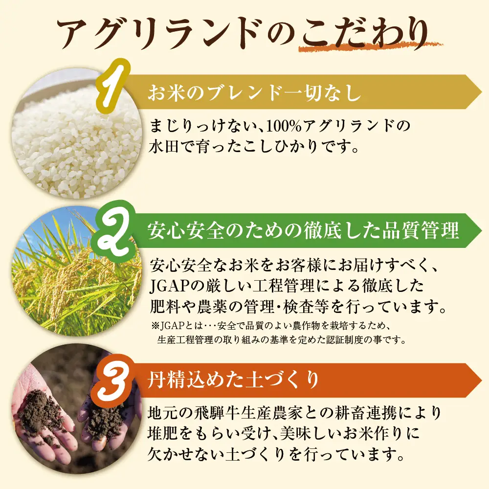 令和7年産 こしひかり飛騨っ晴れ 白米 10kg 生産者直送 お米 コシヒカリ 飛騨産 飛騨高山 アグリランド  JF008