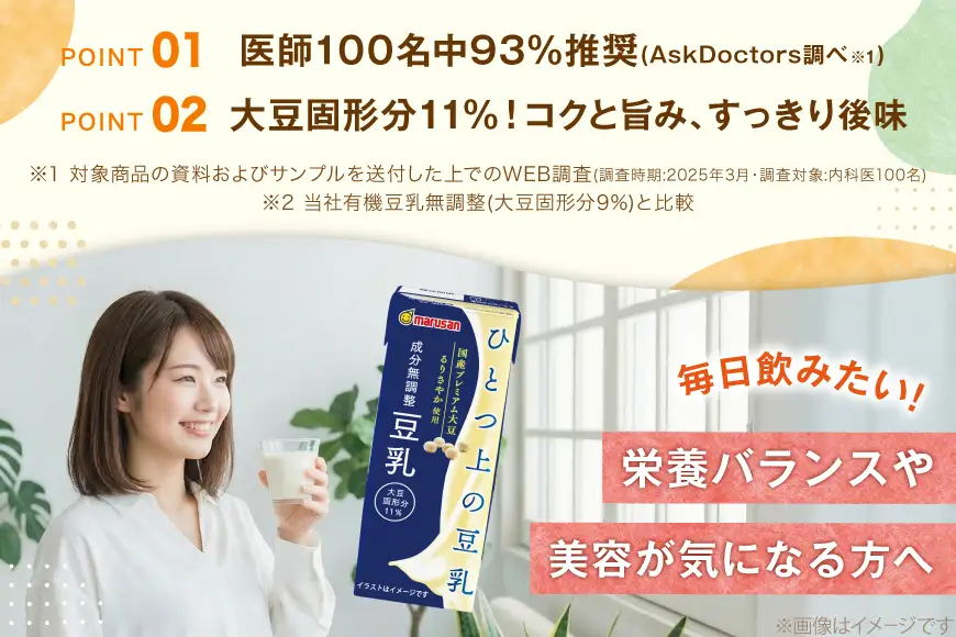豆乳 成分無調整 200ml 24本セット 2ケース 計48本