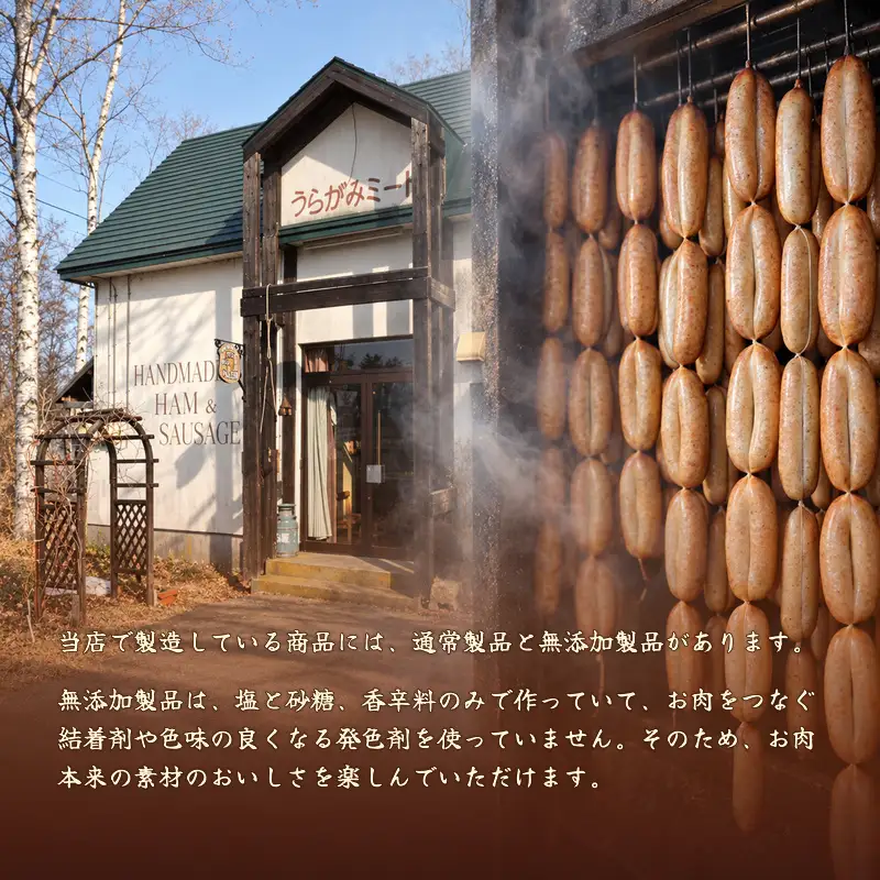 十勝のお肉屋さん ボローニアソーセージ 103g×6 ［うらがみミート］ 保存料不使用【 ボロニアソーセージ゛ 肉 豚 国産 惣菜 おつまみ 料理 加工品 北海道 十勝 幕別 】