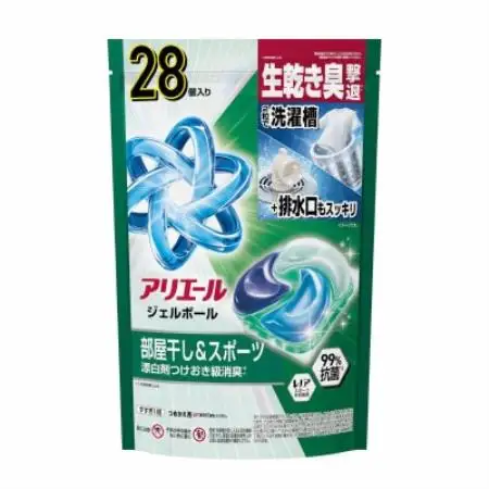 P＆G　アリエールジェルボール　部屋干し＆スポーツ　本体＆つめかえ用ハイパージャンボサイズセット【1749076】