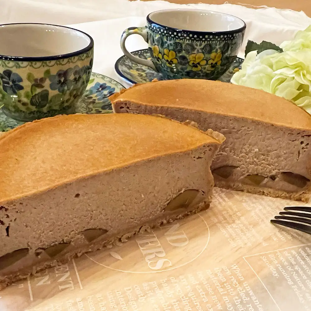 くりのチーズケーキ 12cm 4号 1ホール お菓子 スイーツ 洋菓子 焼き菓子 ケーキ マロン 秋 季節限定 期間限定 冷蔵