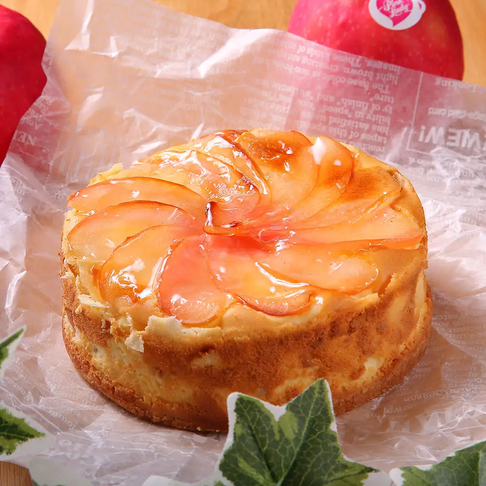 りんごのチーズケーキ 12cm 4号 1ホール お菓子 スイーツ 洋菓子 焼き菓子 ケーキ ピンクレディ クリームチーズ 果物 フルーツ 果肉 期間限定 冷蔵