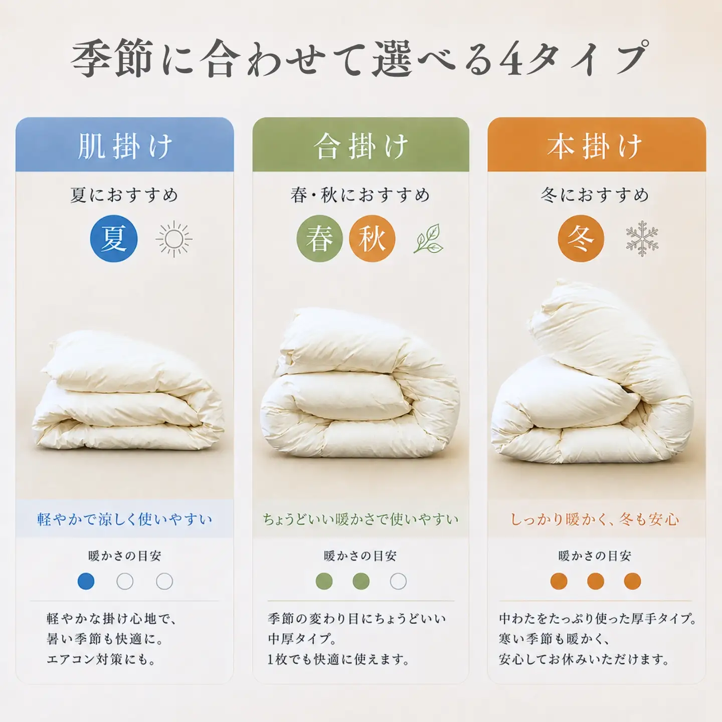 羽毛合掛けふとん（抗ウイルス・抗菌加工） ダブル ホワイトダウン85％