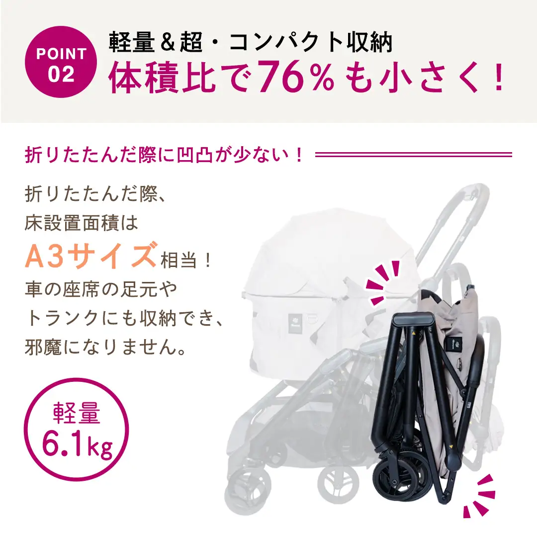 【コンビ】コムペット ミリミリ オートＮ カフナグリーン(GR) 119344 軽量コンパクト ペットキャリー 4輪タイプ 折り畳み式