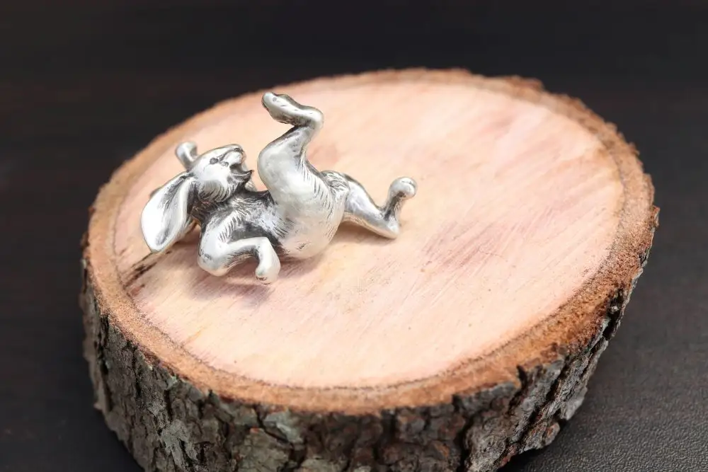 【縄文アクセサリーDo_goods】SILVER925製 鳥獣戯画 うさぎのペンダント中　700-212  [5839-8597]