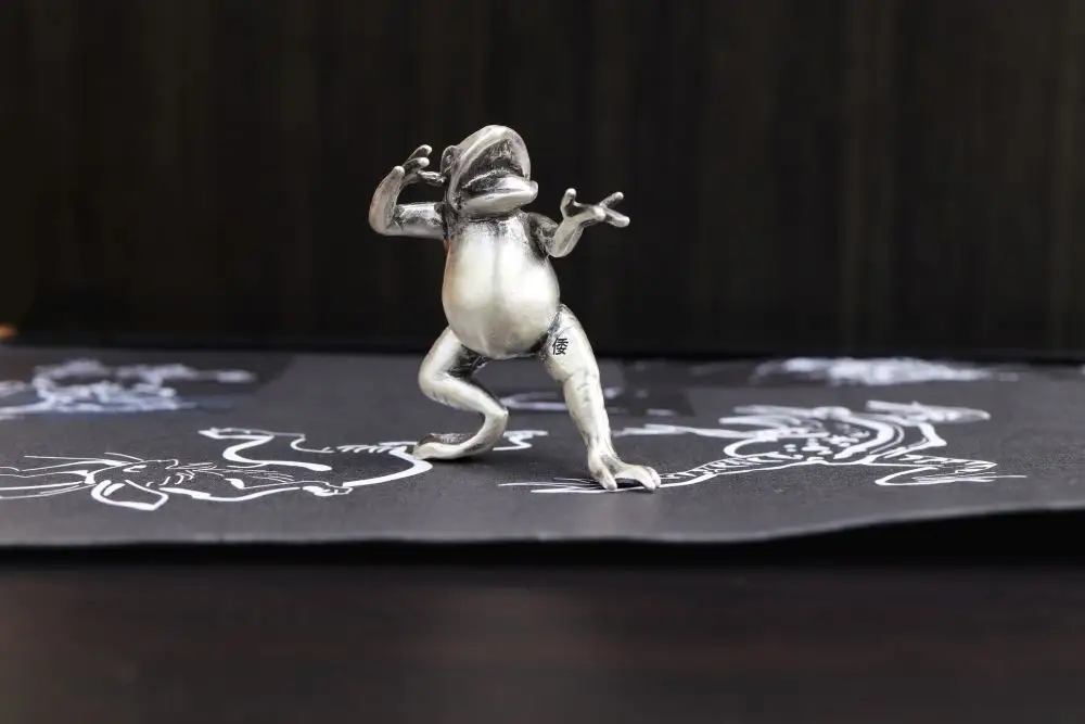  【縄文アクセサリーDo_goods】SILVER925製 鳥獣戯画 かえるのオブジェ　700-210 [5839-8595]