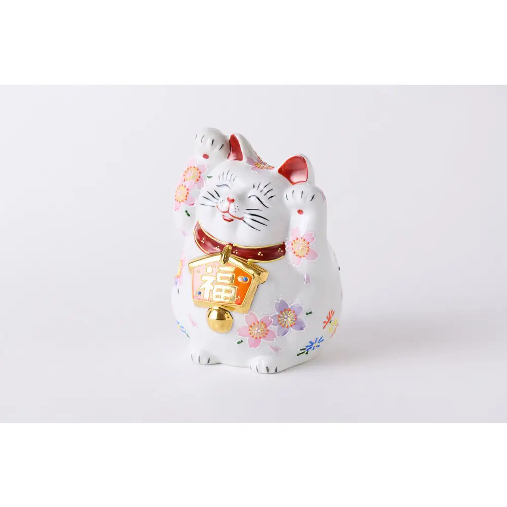 4.5号絵馬両手招き猫　桜盛