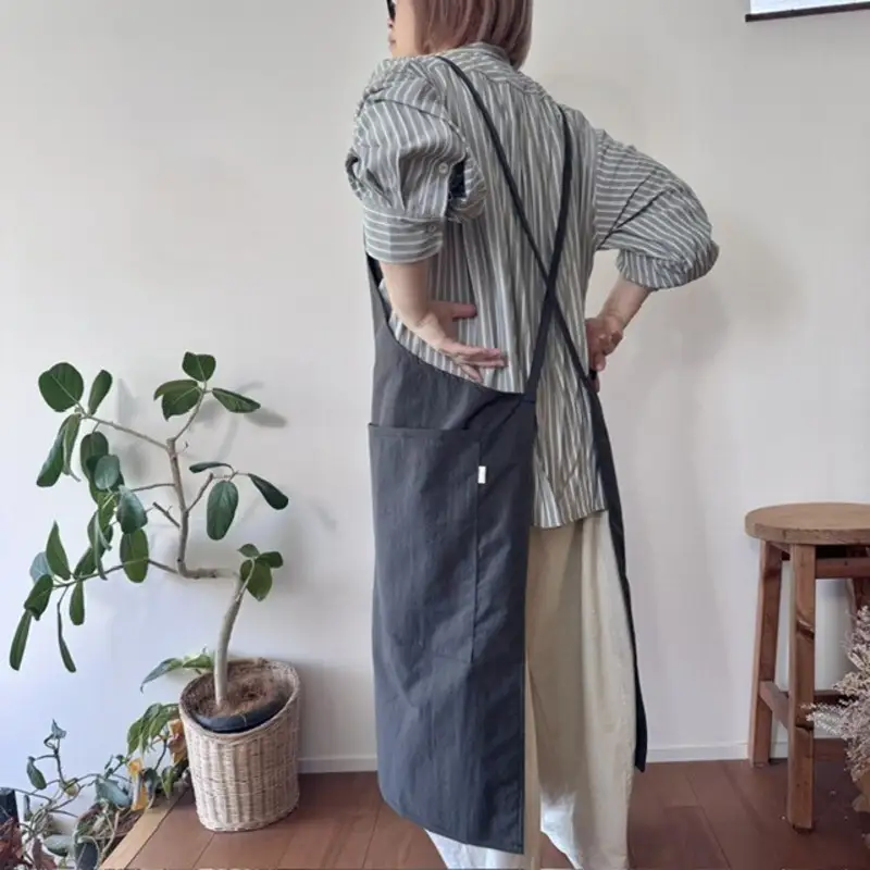 『撥水ヴィンテージナイロン』おとなのロングエプロン エプロン 大人用 ナイロン 撥水 雑貨 日用品