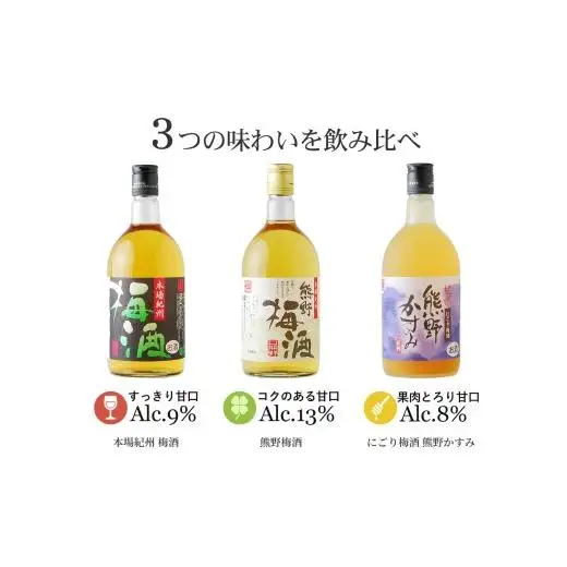 N237 梅酒飲み比べ３本セット