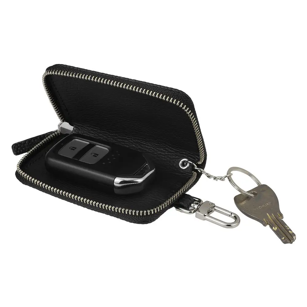 FUKUNARY 広島レザー 本革 牛革 スマートキーケース Lサイズ Bシュリンク ブラック HL131L-BK