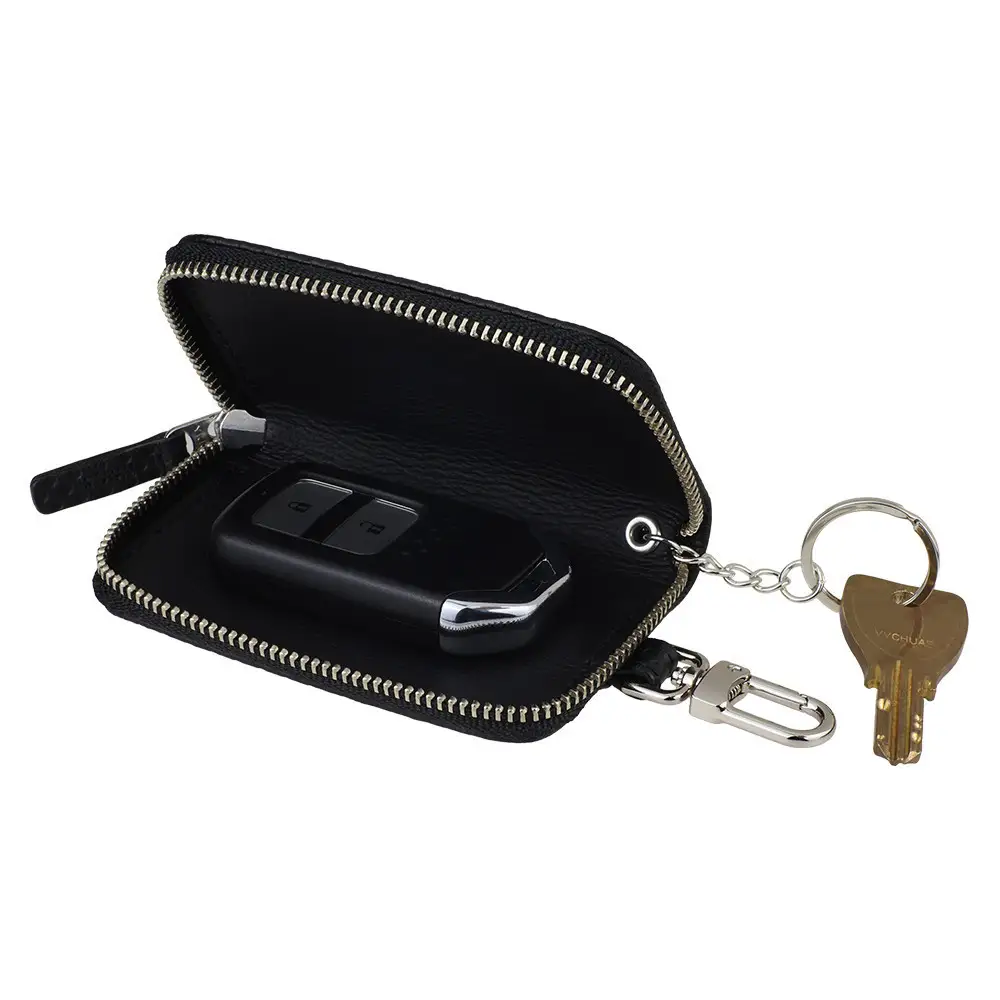 FUKUNARY 広島レザー 本革 牛革 スマートキーケース Lサイズ Gテンプル ブラック HL131L-BK