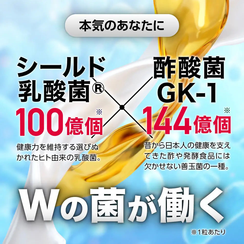 BIOVITAL（ビオバイタル） 免疫ケア サプリメント シールド乳酸菌 酢酸菌GK1 機能性表示食品 6袋